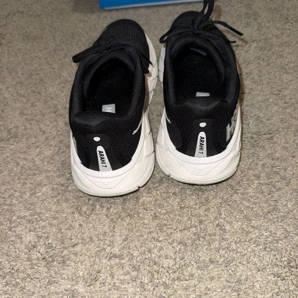 Hoka Women's Black Athletic Shoes with White Soles - Picture 3 of 4